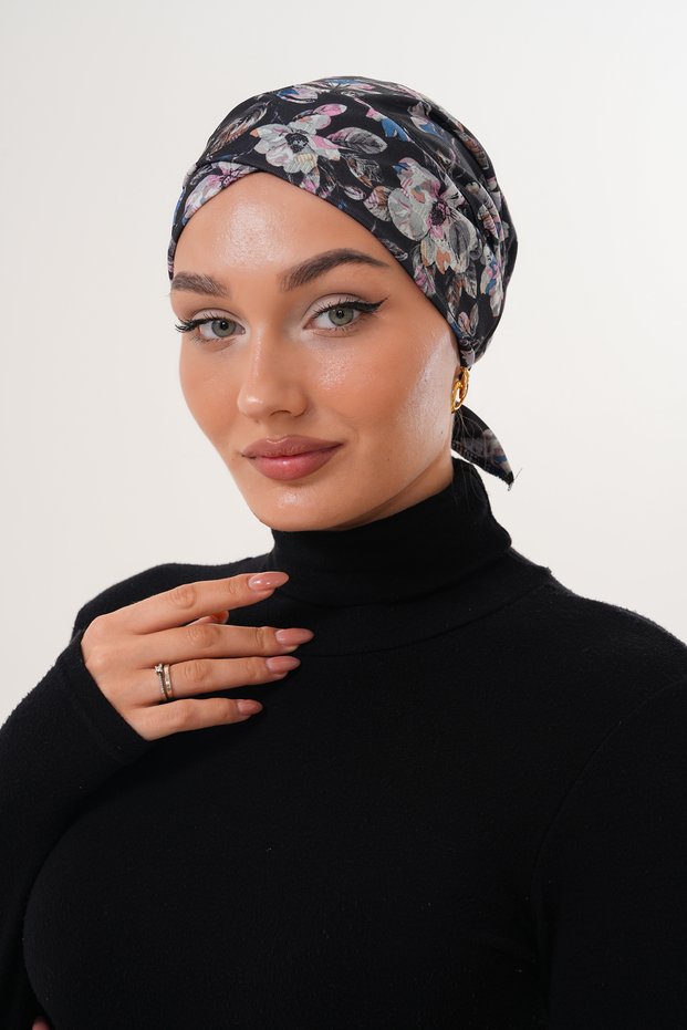 Patterned Hijab Cross Swimming Cap Sea Pool Sports Cap Daily Use Hijab Swimsuit Shawl Scarf