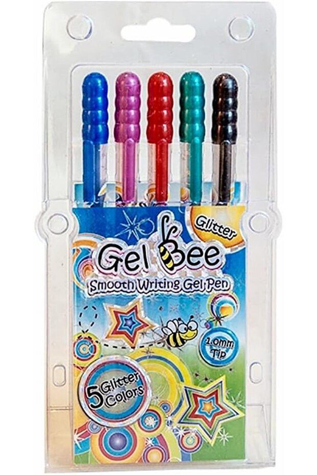 Gel Bee Smooth Writing Gel Pens, Set of 5 Colours