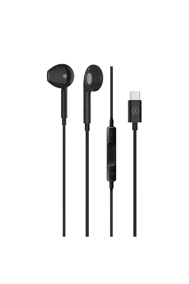 XCELL Wired Stereo Headset with Type-C Connector - Black
