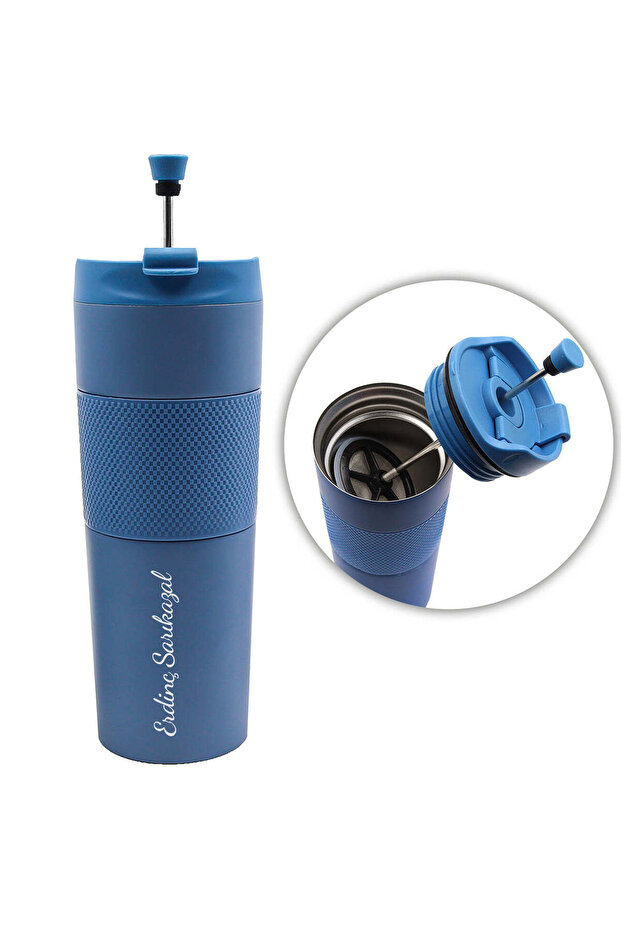 French Pressli Mavi Termos - 2