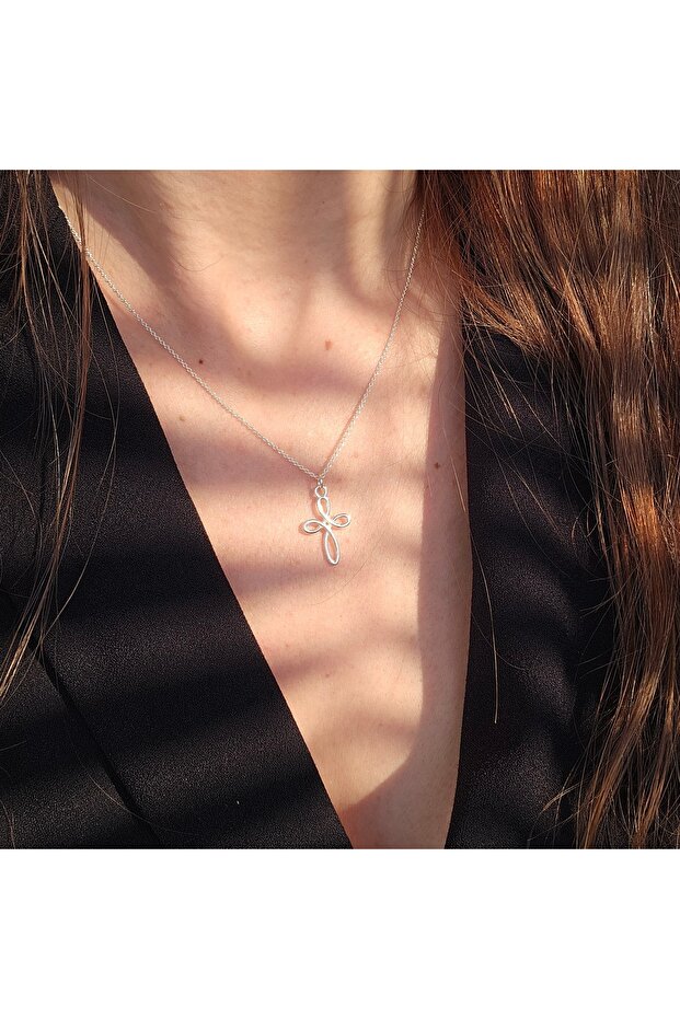 925 Pure Cross Silver Chain - 2