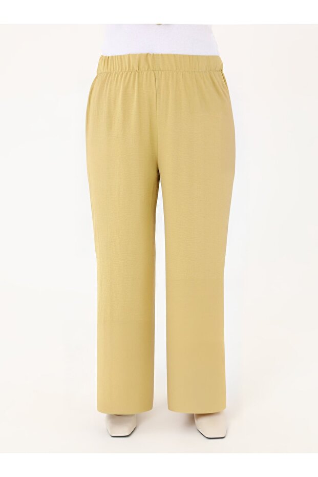 طقم مكون من قطعتين من Aerobin Basic Tunik&Pants مقاس كبير - أخضر فستق - - 4