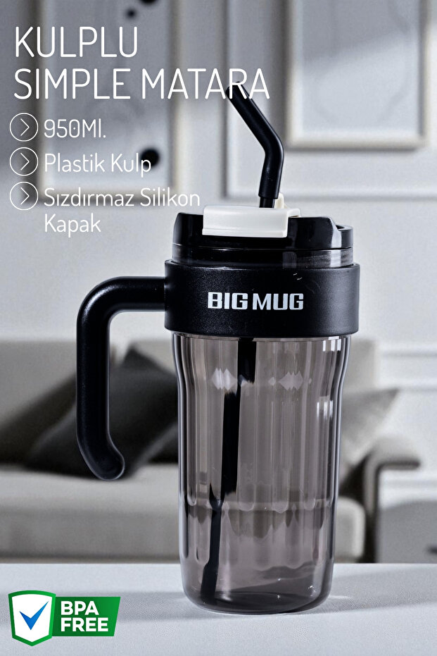 Simple Flask with Handle – Leakproof Silicone Lid, 950ml. - 1