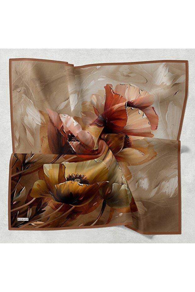 Mismara Large Floral Thin Comfort Scarf Cotton Lightness Simplicity Comfort and Elegance