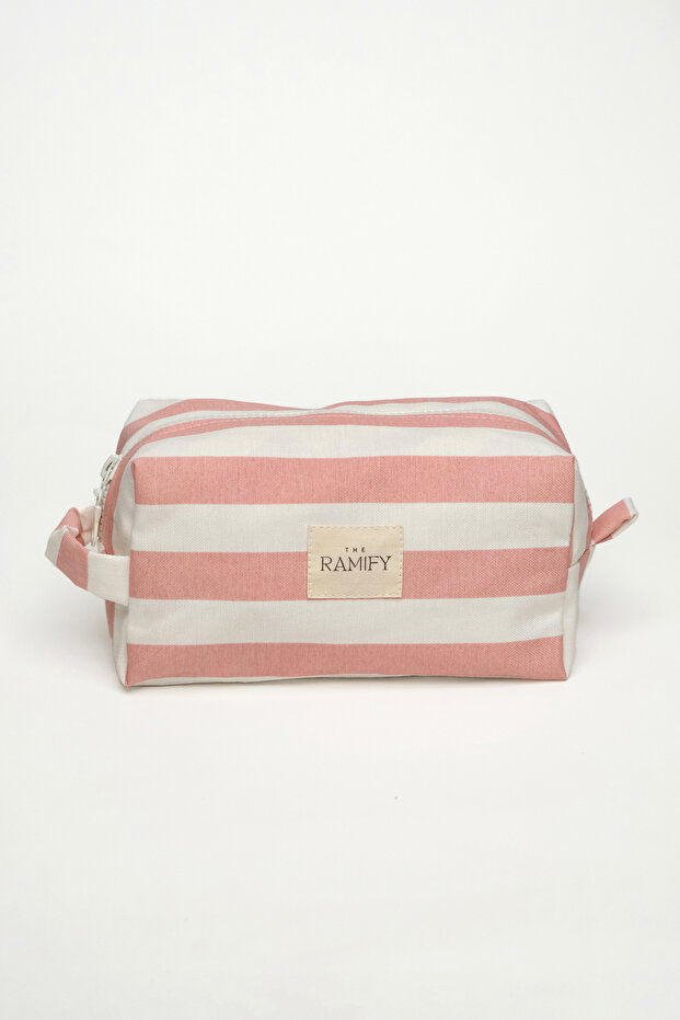 Marina Duck Fabric Large Size Lined Makeup Bag Travel Bag Pudra