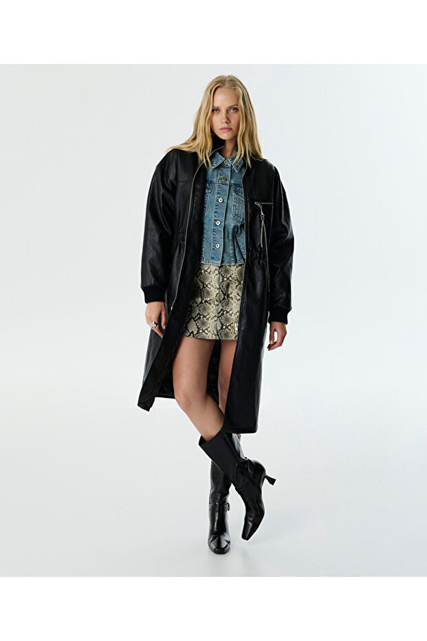 TRİKO MIX DERİ GÖRÜNÜMLÜ PARDÖSÜ - 6