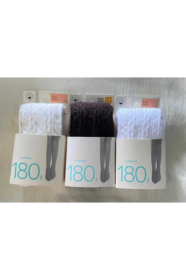 3-Piece Girls' Pantyhose - Thick Wife Cotton Patterned | Ideal for Daily Use and School
