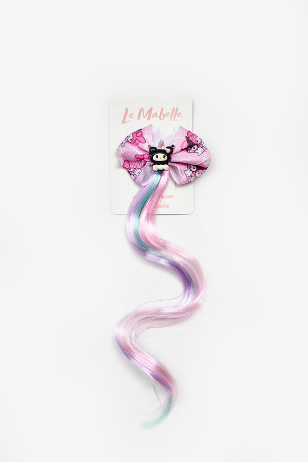 Pink Kuromi Figured Girl's Hair Clip Buckle
