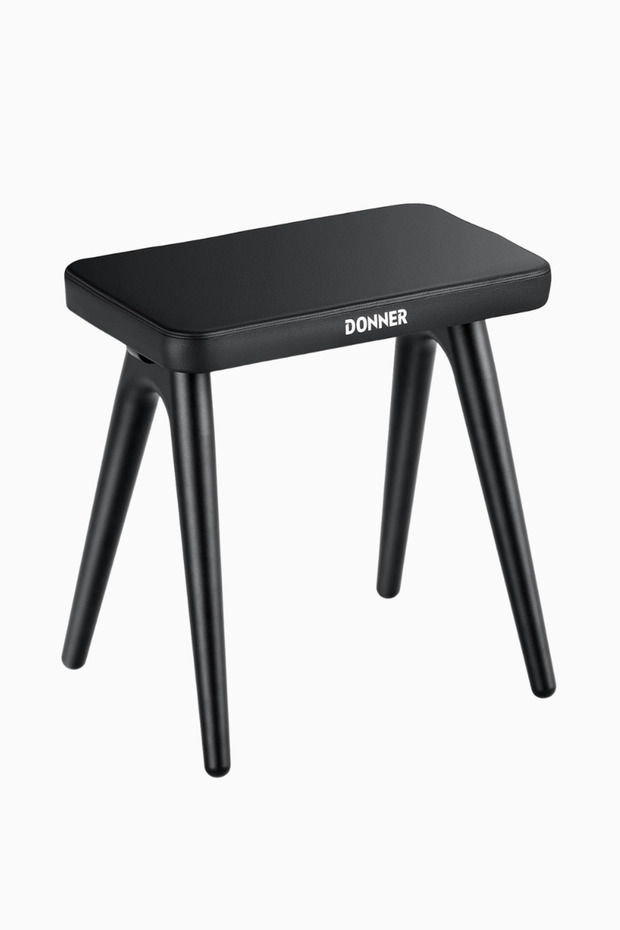 DKB-100 Piyano Taburesi, Kalın Dolgulu, Masif Ahşap Oturma Yeri ve Minderl - 1