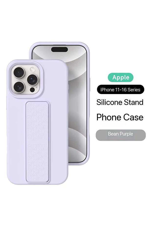 Apple iPhone 15 Case – Shockproof Silicone Case, Kickstand Grip, Camera Protection, Slim Fit.