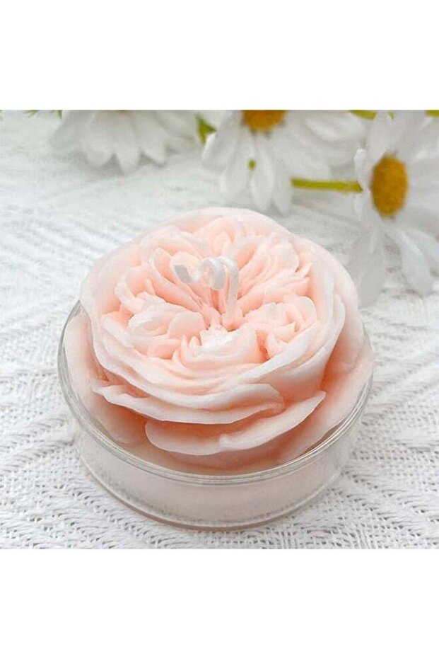 Rose Candle Ladies Gift, Long-Lasting Soy Wax Scented Candle, Room Decoration Lovely Flower Shaped