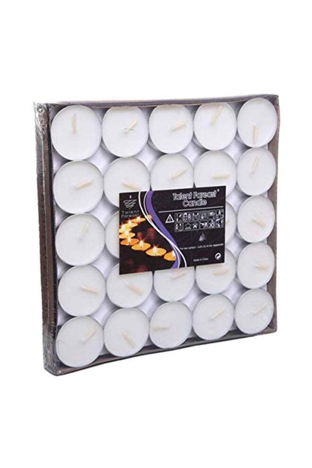 50-Piece Tea Light Scented Candle Set White 7x7inch