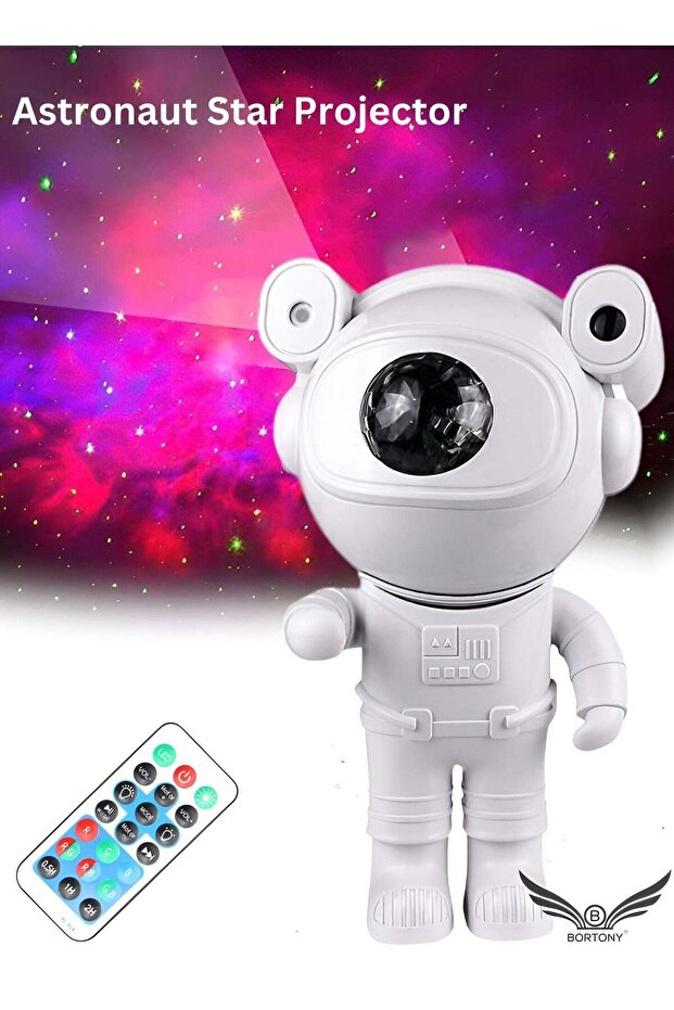 Star Projector Night Light Remote Control 360°Adjustable Design Astronaut Nebula Galaxy Night Light