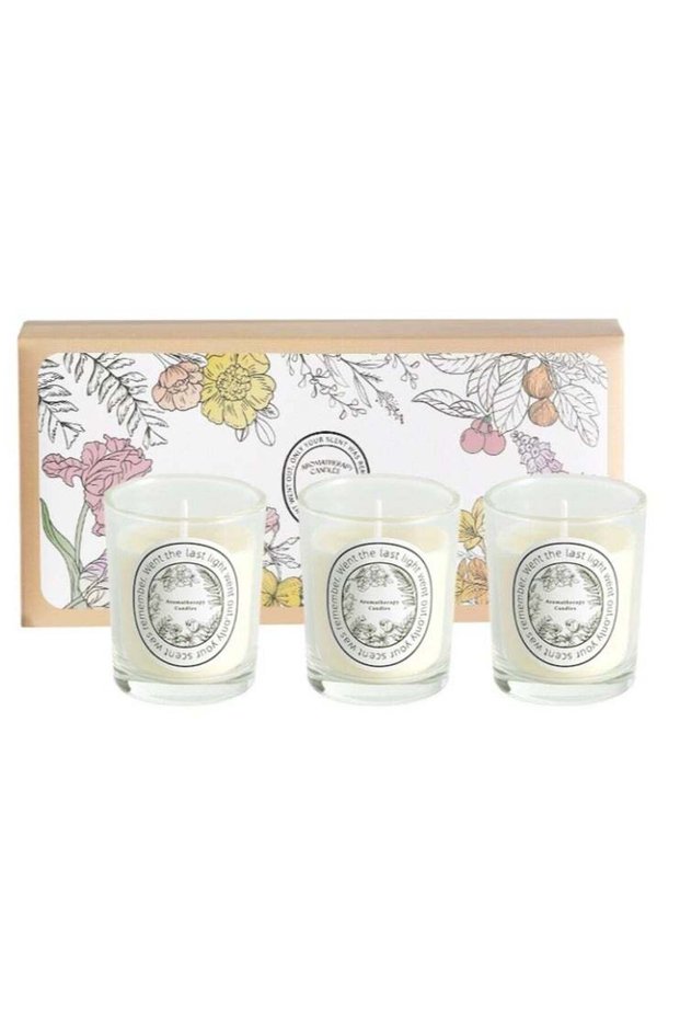 3pcs Scented Candle, Three Different Scents Single Wick Candle - Fruit Scent