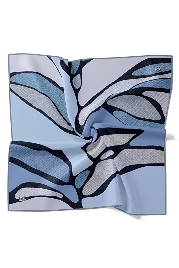 Abstract Geometric Pattern Sparkling Crystal Scarf - 2