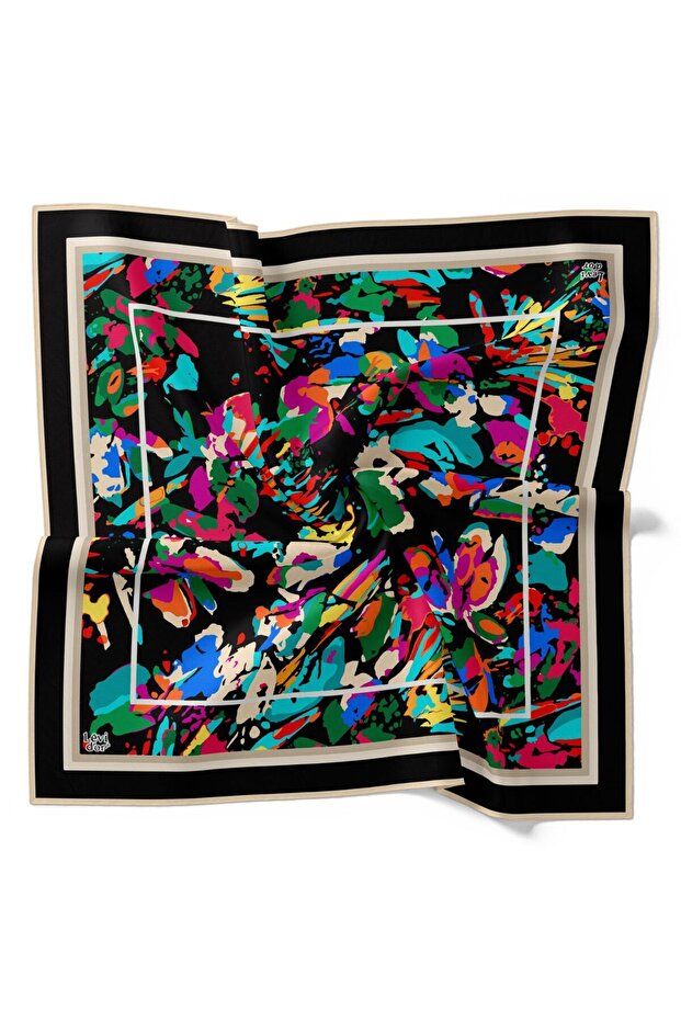 Batik Desen Işıltılı Kristal Eşarp - 1