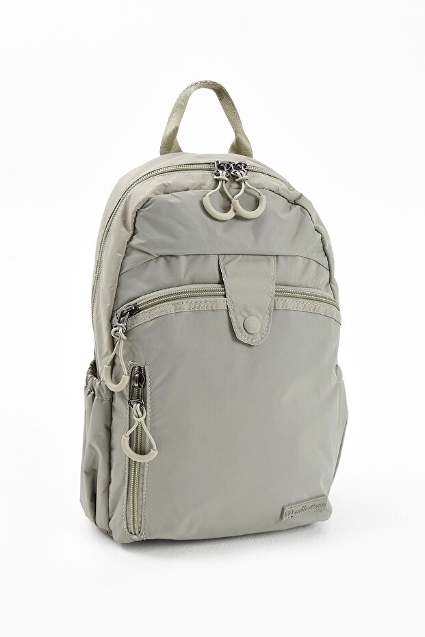 Ultra Hafif Şik ve Su Geçirmez Mini Sırt Çantası Açık Vizon Model: (571-13-9C) - 5