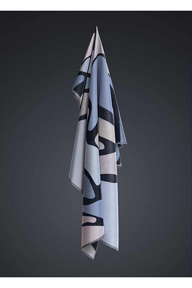 Abstract Geometric Pattern Sparkling Crystal Scarf - 3