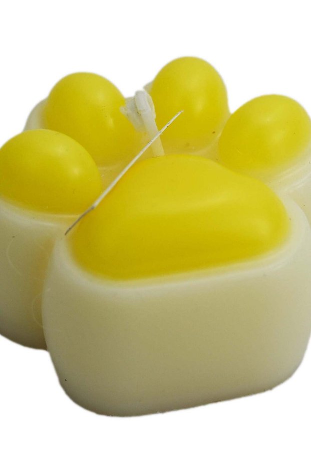 Dog Paw Print Shaped Scented Candle Lime Basil/ Cute Scented Candles for Home & Office/ Home Decora