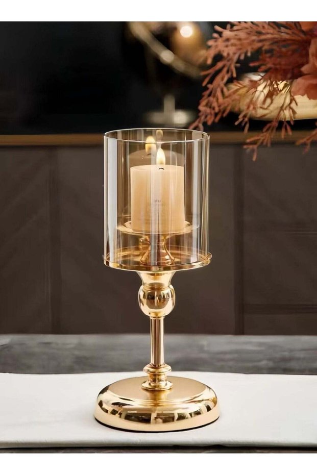 Metallic Glass Candlestick S (Gold Small)