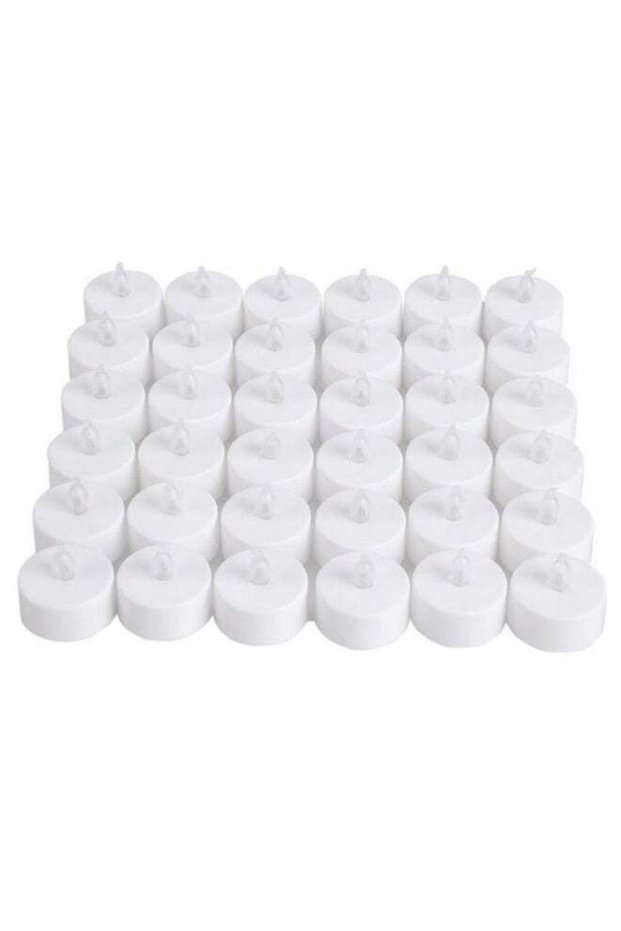 100-Piece Cool Tea Light Electronic Flameless Candle Set White