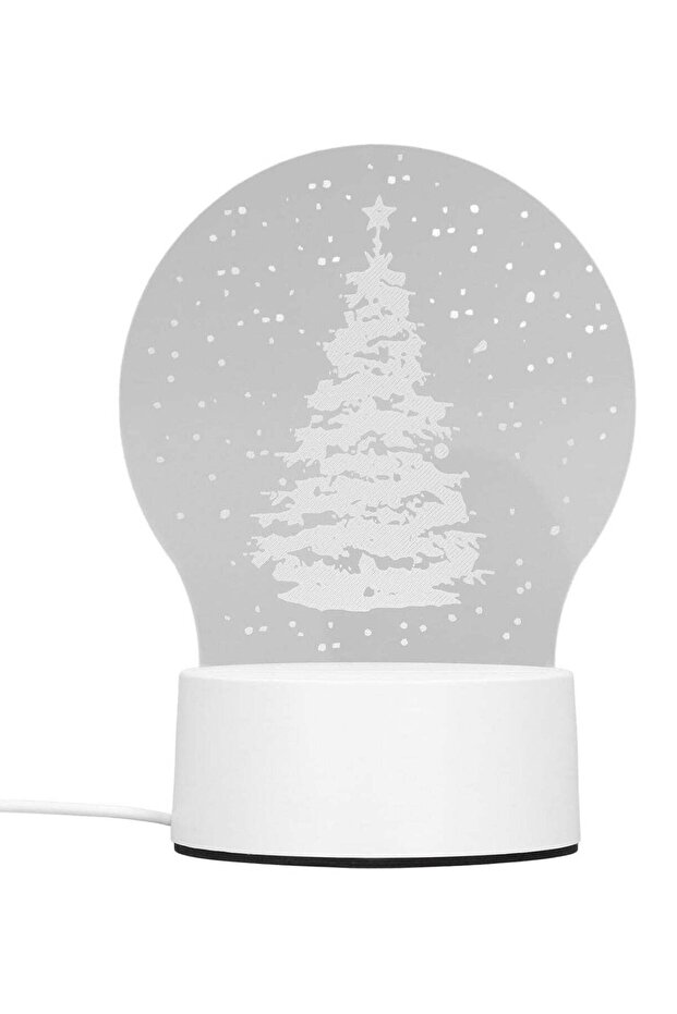 3D Christmas Tree LED Night Light White