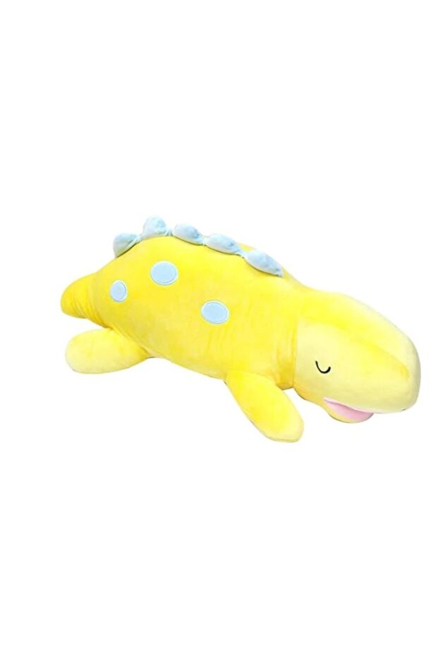 DAISO Eng Hug Pillow -Alligator - Dinosaur Yellow