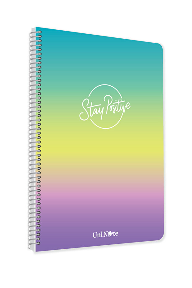 Stay Positive Spiral Plastic Cover 72 Sheets Lined