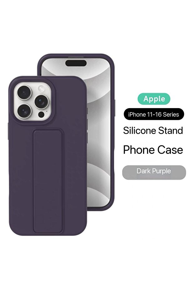 Apple iPhone 16 Plus Case – Shockproof Silicone Case, Kickstand Grip, Camera Protection, Slim Fit.