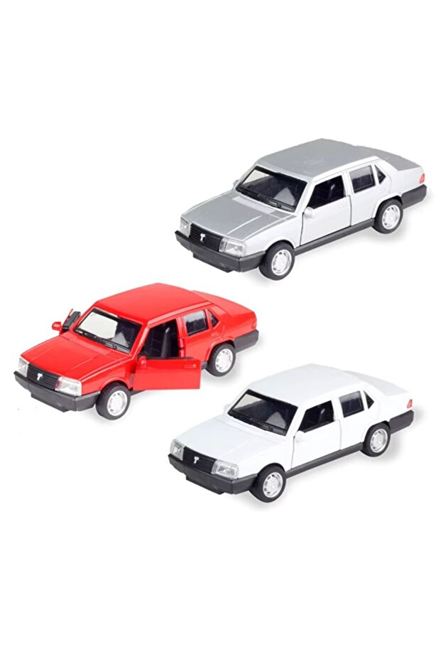 Tofaş Doğan Şahin Metal Pull and Drop Model Toy Car – Doors Open 13 cm Special Series Car