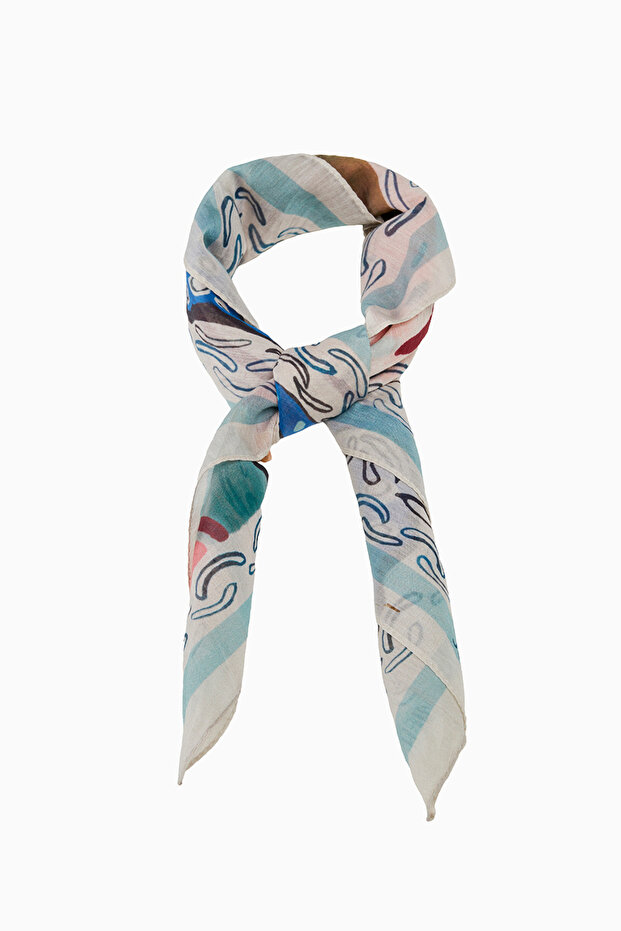 Patterned Modal Scarf Abstract - 3