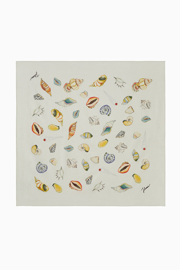 وشاح قطني منقوش على شاطئ البحر - 3