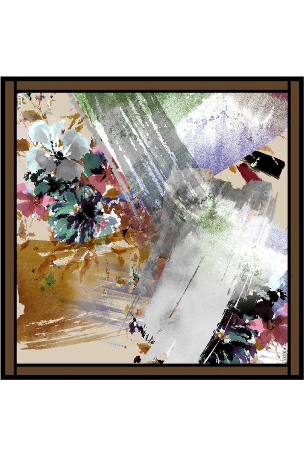 Autumn and Winter Season-Silk Crepe Satin Scarf - Sura - 9076701 - 312