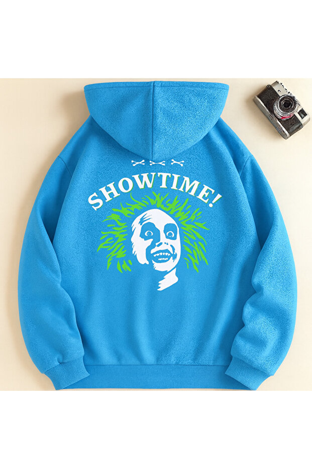 سويت شيرت للجنسين بقلنسوة مطبوع عليه Showtime مقاس كبير بثلاثة خيوط