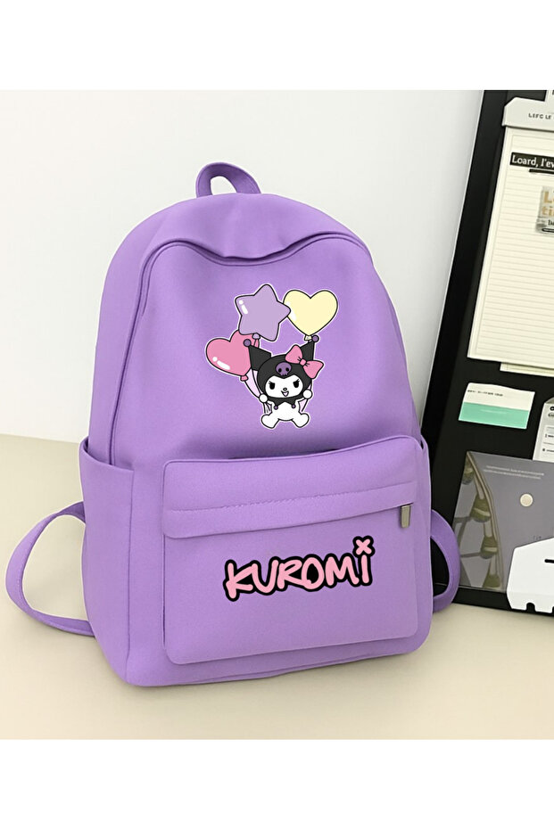 حقيبة ظهر مدرسية مطبوعة من Melody Kuromi Cinnemaroll للمدرسة والدروس والدروس