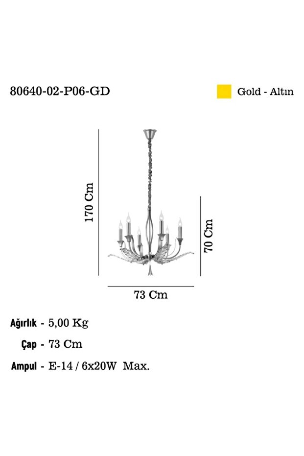 DALILA 6 LI ALTIN AVIZE 6XE14 - 2