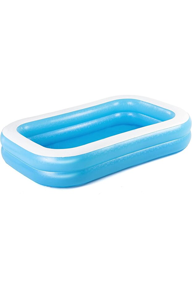 Blue Rectangular 2.62 m Inflatable Family Pool