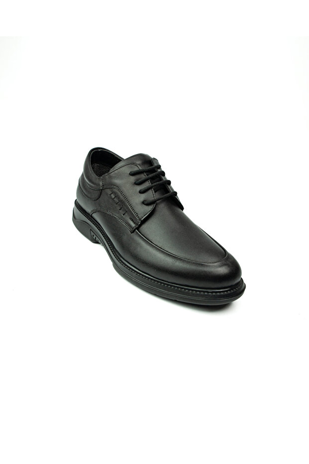 5020 Black Leather Lace-Up Men's Casual Shoes