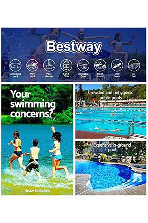 حوض سباحة قابل للنفخ بثلاث حلقات للغوص العميق - 4