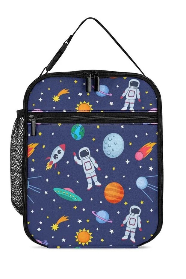 Kids Space Lunch Bag – Insulated & Leakproof School Lunchbox with Astronaut & Planet