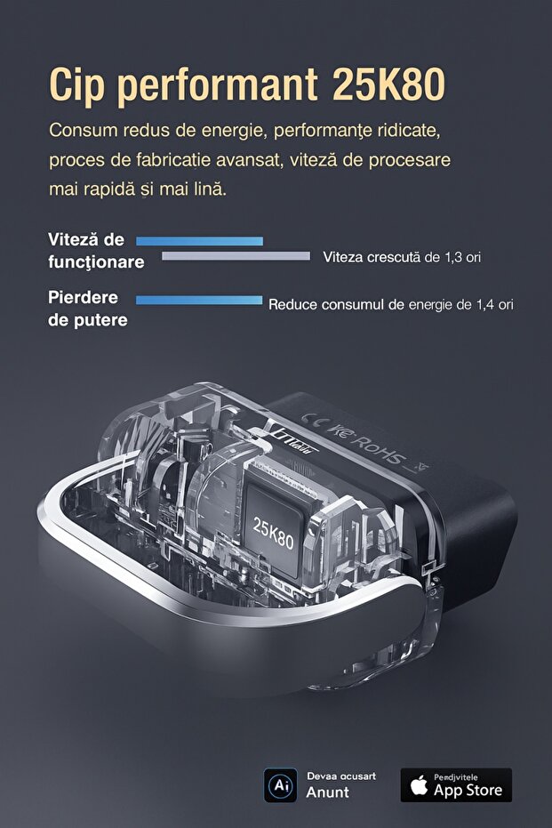 DA200 OBD2 Car Diagnostic Tester with AI App, Reset Error Codes, Real-Time Data, - 10