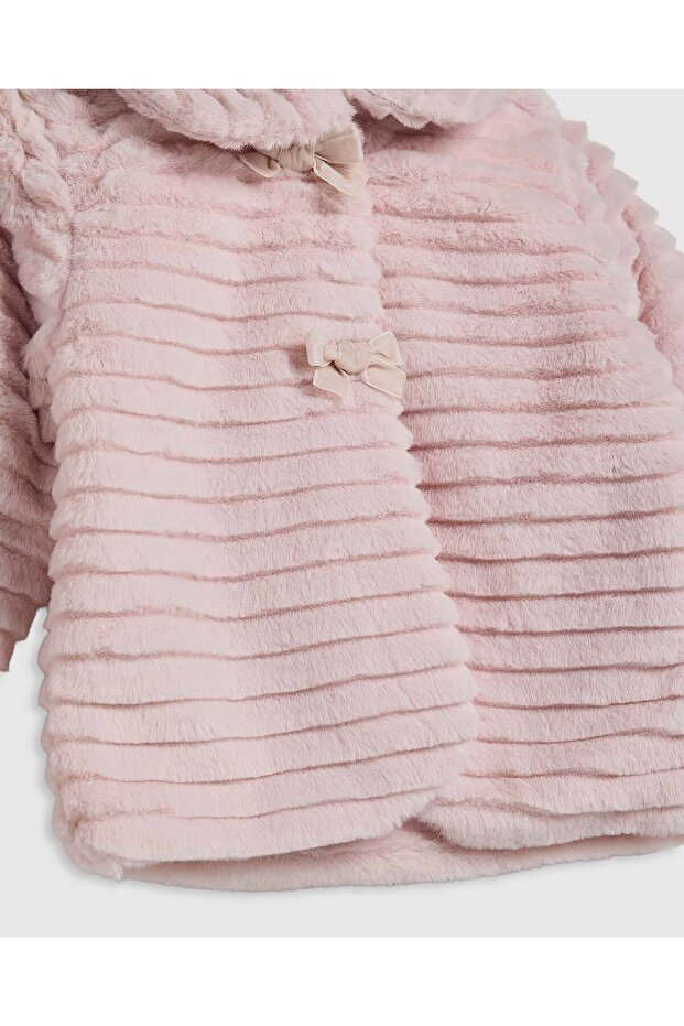 Plush Collared Jacket with Button Closure - 4