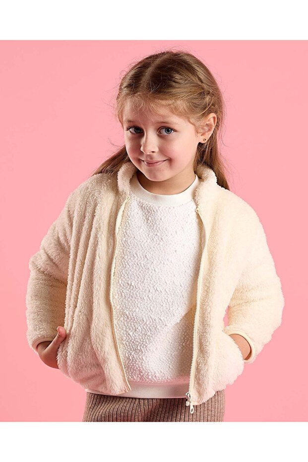 Sherpa Jacket with Zipper Closure