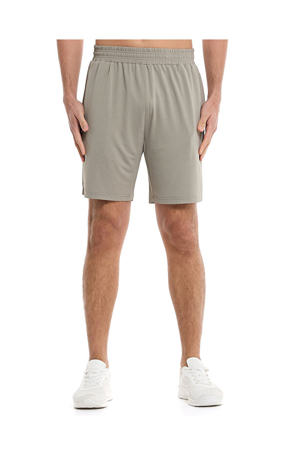 Textured Active Shorts with Elastic Waist - 2
