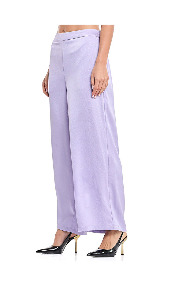 بنطال واسع سادة بخصر مطاطي - 3