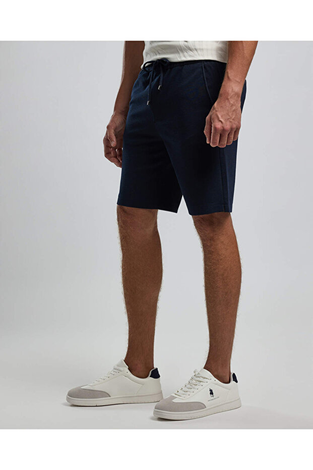 Solid Shorts with Button Closure - 4