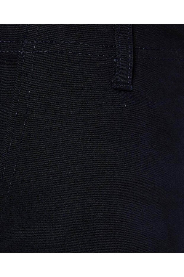 Solid Cargo Pants with Button Closure - 6