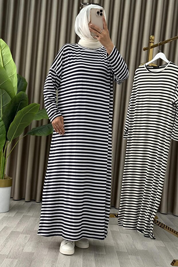 ÇİZGİLİ ELBİSE - 1