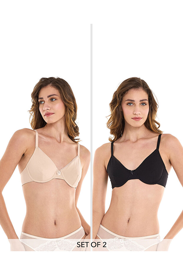 2 Pack Wired Balcony Bras