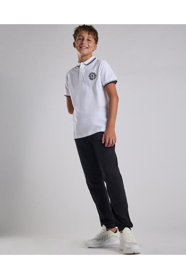 بنطال رياضي سادة مع خصر برباط - 1